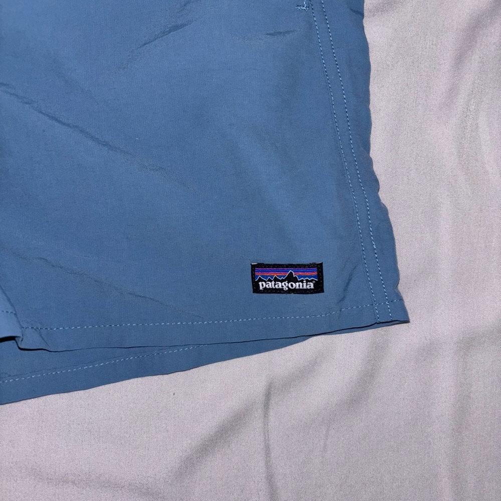 Patagonia Blue Athletic Shorts Lightweight Technical Fabric - Picture 2 of 3